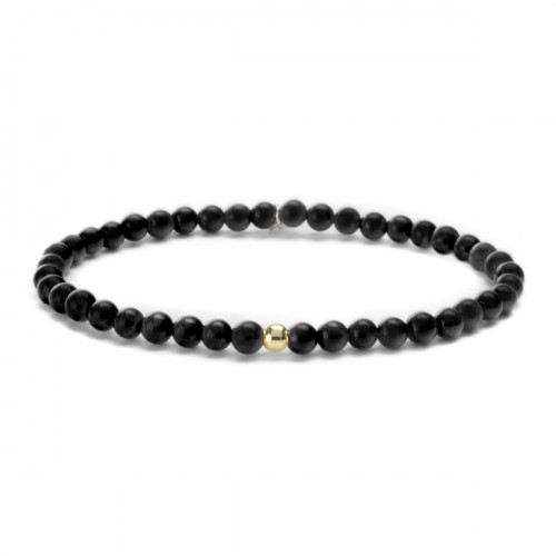 Sparkling Jewels Additional Damesarmband SBG-GEM07-ADD-4mm Onyx Verguld Zilver