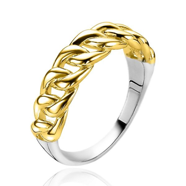 Zinzi - Zilveren Ring ZIR2225-50 Gourmet Schakel