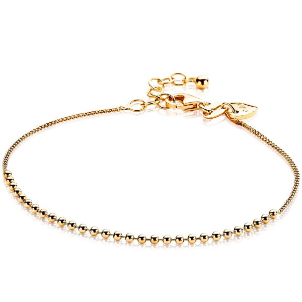 Zinzi - Zilveren Armband ZIA1657G Goudkleurig bolletjes