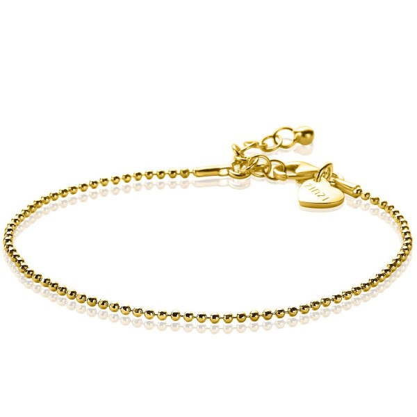 Zinzi - Zilveren Armband ZIA1909G Goudkleurig Bolletjes