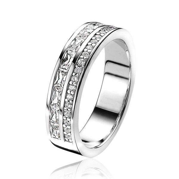 Zinzi - Zilveren Chique ring ZIR2118-56 Zirkonia's