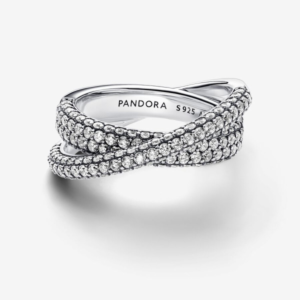 Pandora Timeless Pavé Gekruiste Dubbele Bandring 193022C01-54