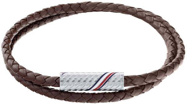 Tommy Hilfiger Heren Armband gevlochten leer TJ2790468