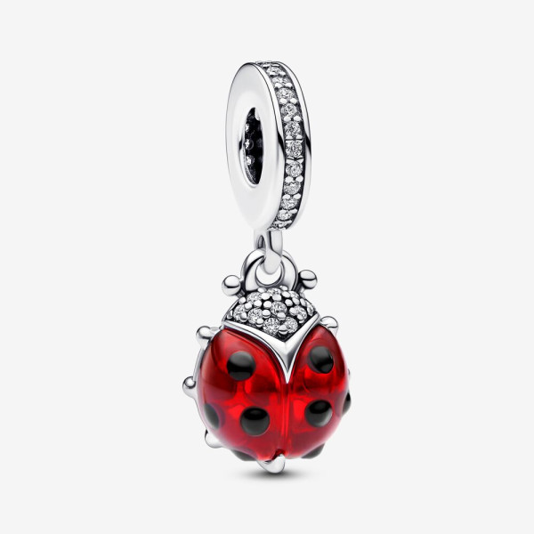 Pandora Rood lieveheersbeestje hangende bedel 792571C01