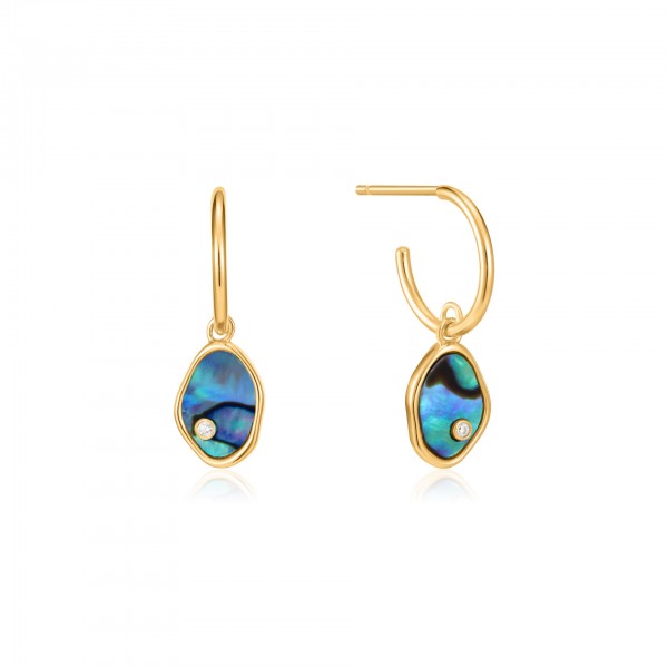 Ania Haie - Oorhangers E027-01G Tidal Abalone Mini Hoop
