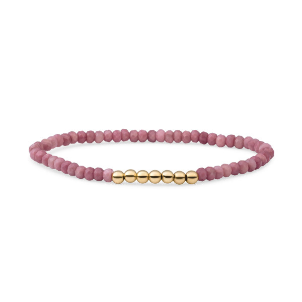 Sparkling Jewels Pink Rhodonite Reverse Universe Armband SB-G-4MM-RLI-G24