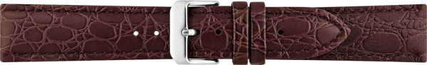 Horlogeband Kalfsleer met Krokodil print 16 mm