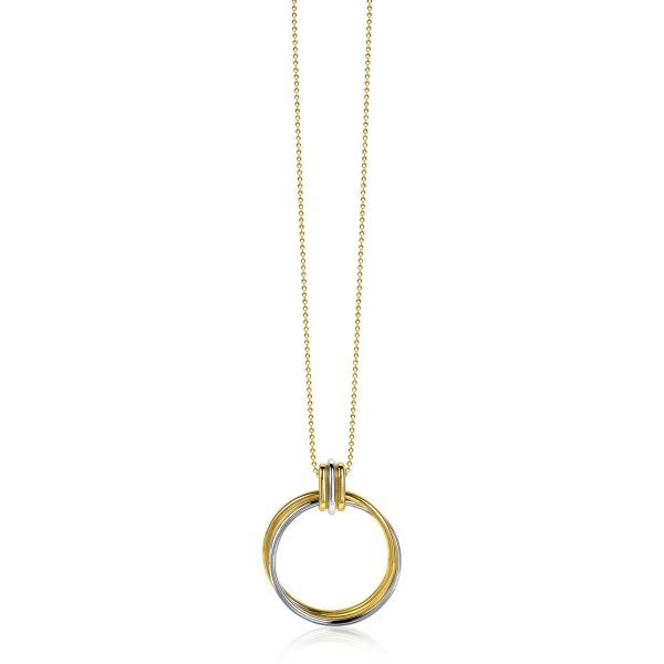 Zinzi - Zilveren Collier ZIC2059 Bicolour Ringen