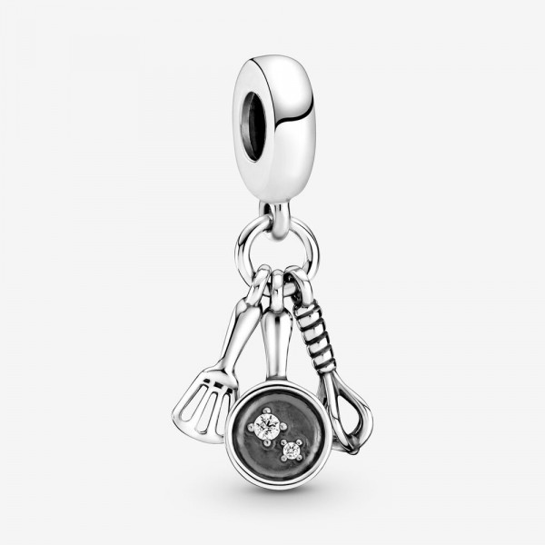 Pandora Moments - Zilveren Hangbedel Spatel, Koekenpan & Garde 799531C01
