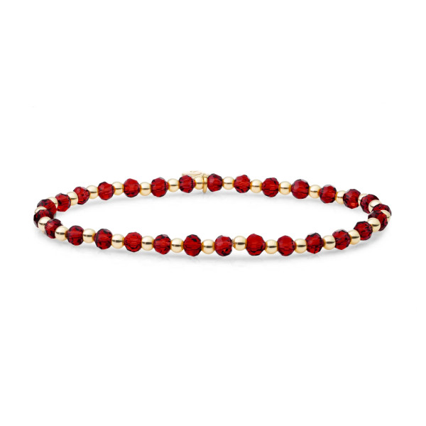 Sparkling Jewels Ruby Quartz Interstellar armband SBG-GEM50-3MM-MIX