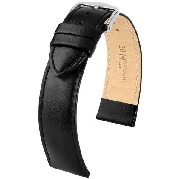 Hirsch horlogeband - CORSE - 12mm ZWART - M
