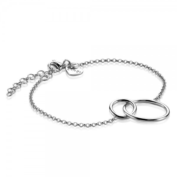 Zinzi - Zilveren Armband ZIA1278 Fantasieschakel - Verbonden Cirkels