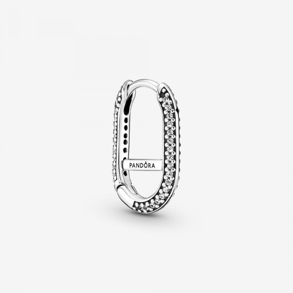 Pandora ME - Hoop Link Pavé Zirkonia Oorring (per stuk) - 299682C01