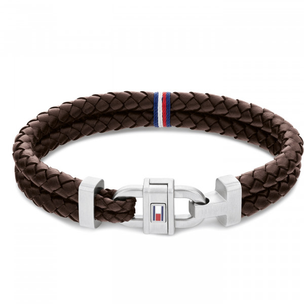 Tommy Hilfiger - Herenarmband TJ2790363 Bruin Gevlochten Leer Multi-look