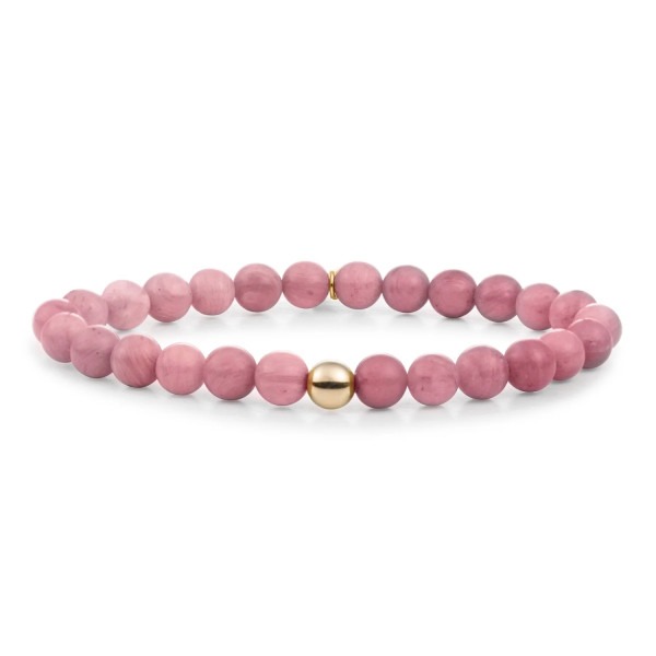 Sparkling Jewels Pink Rhodonite Saturn Armband Large SBG-GEM24-ADD-6MM