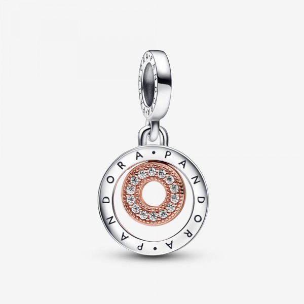 Pandora Signature - Hangbedel Logo Cirkels Twee-kleurig 782287C01