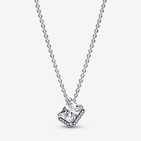 Pandora Rectangular Sparkling Halo Collier 392388C01-45