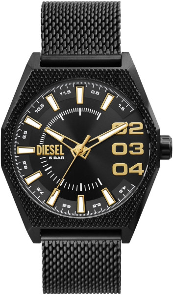 Diesel Scraper Zwart Stalen Herenhorloge DZ2194