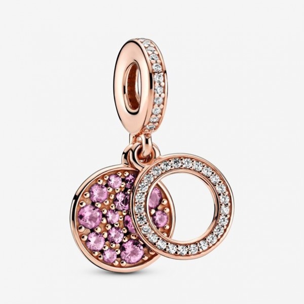 Pandora Moments - Hangbedel Rosékleurige Sparkling Pink Disc 789186C02