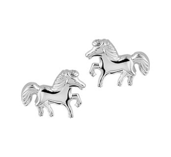 Zilveren Oorknopjes Paard