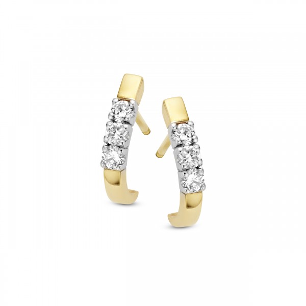 Briljant - Memoire Gouden Oorknoppen 6x0,03crt Diamant