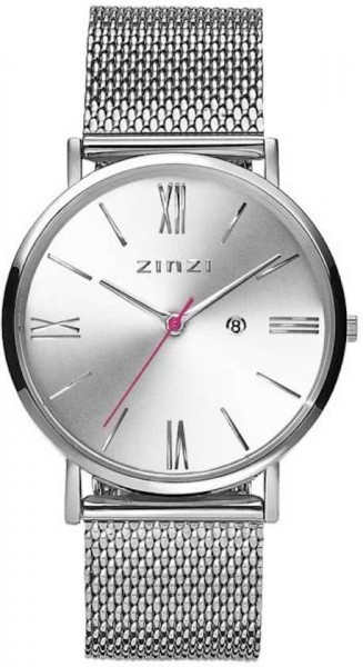 Zinzi - Roman ZIW502M Dameshorloge Zilverkleurig + Gratis Zinzi Armbandje