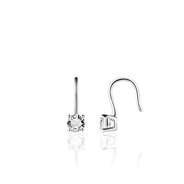 Oorhangers Zilver Zirkonia 5mm