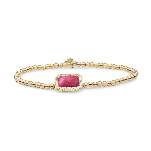 Sparkling Jewels - Baguette Armband SB-G-3MM-BAG49 Goudkleurig