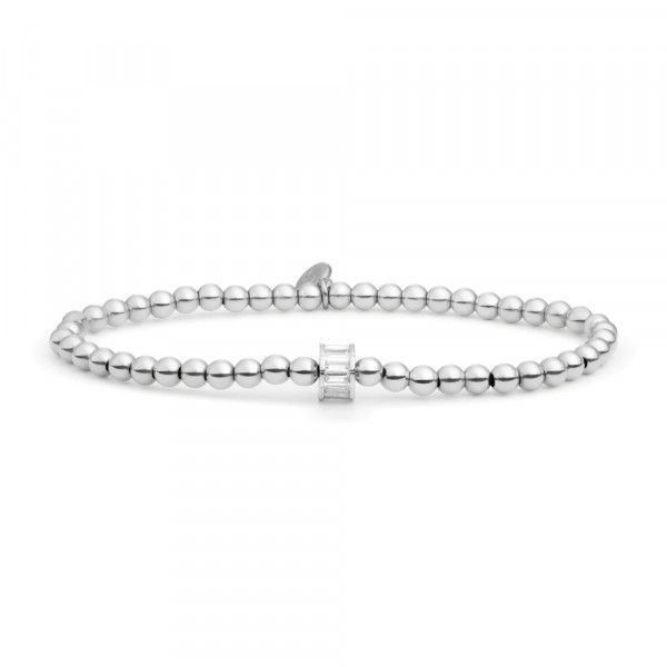 Sparkling Jewels - Cylinder Armband SB-S-4MM-BA Baguette