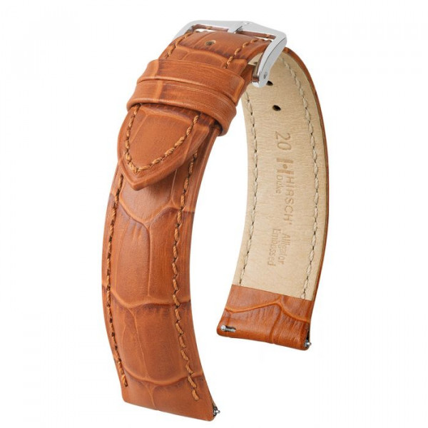 Hirsch Duke Horlogeband Honingbruin 18mm