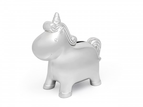 Zilverstad Spaarpot Unicorn - verzilverd