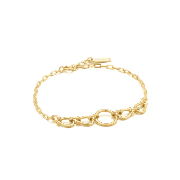Ania Haie - Horseshoe Link Armband B021-04G Goudkleurig