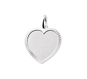 Graveerhartje 18x17mm Zilver