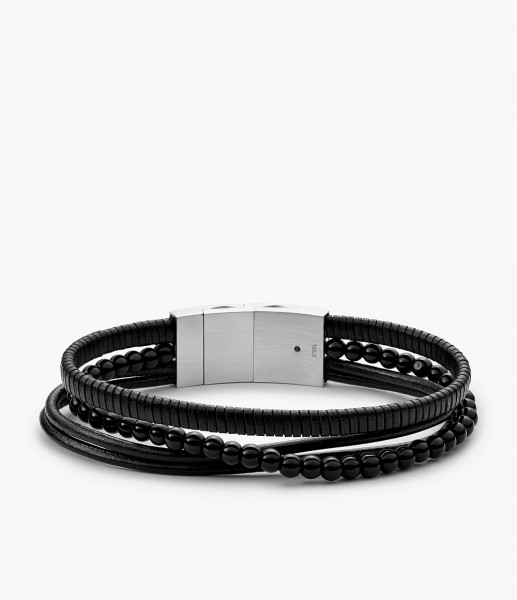Fossil - Multistrands Black JF03993040 Herenarmband