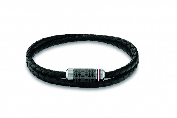 Tommy Hilfiger - Herenarmband TJ2790327 Zwarte Multi-look Gevlochten Leer