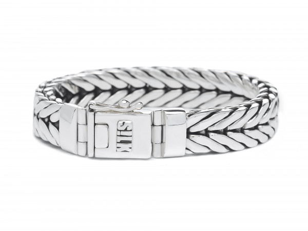 Silk - Chevron 374.23 Zilveren Armband
