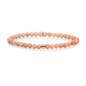 Sparklinge - Armband SBRG-GEM32-ADD-4MM Peach Rhodonite Saturn