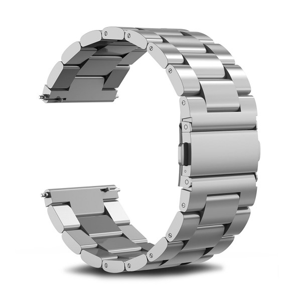 Horlogeband - vouwsluiting met drukknoppen - edelstaal 20mm