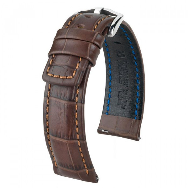 Hirsch GrandDuke Horlogeband Donkerbruin XL 24mm