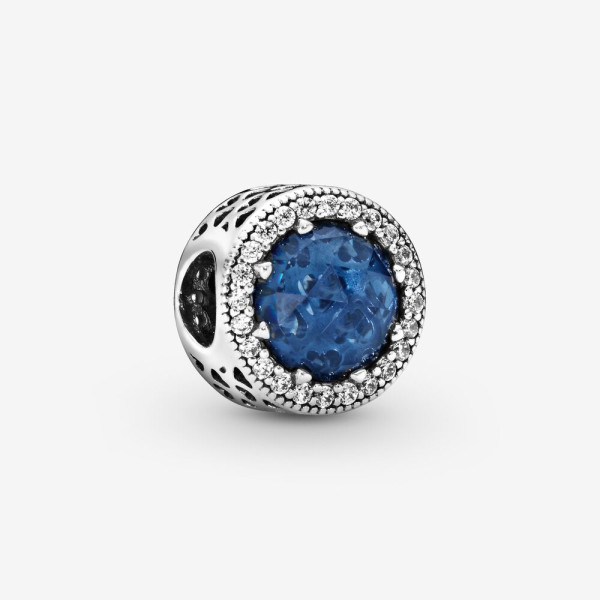 Pandora Sparkling Donkerblauwe Bedel 791725NMB