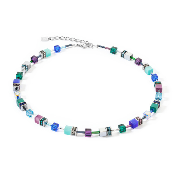Coeur de Lion GeoCUBE Iconic Ketting Turquoise-Lilac 2838/10 - 0608