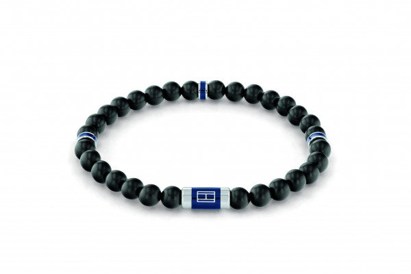 Tommy Hilfiger - Herenarmband TJ2790323 Zwarte Kralen