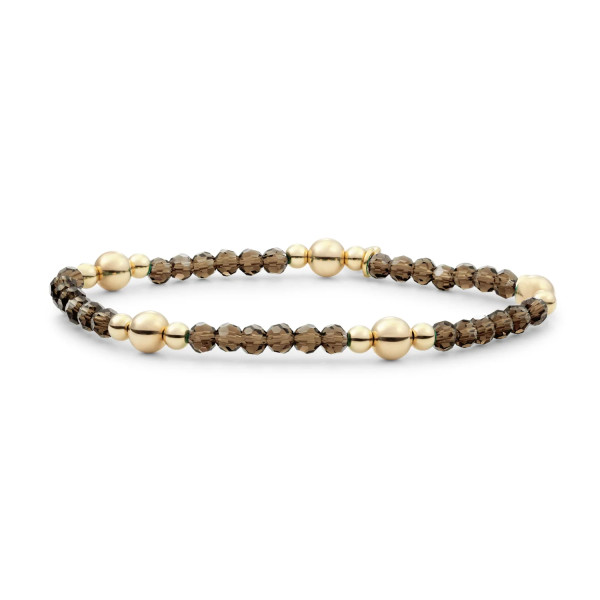 Sparkling Jewels Smoky Quartz Bold Mix armband BLK01G-G23