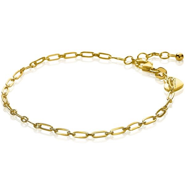 Zinzi - Zilveren Armband ZIA2033G Goudkleurige Schakels