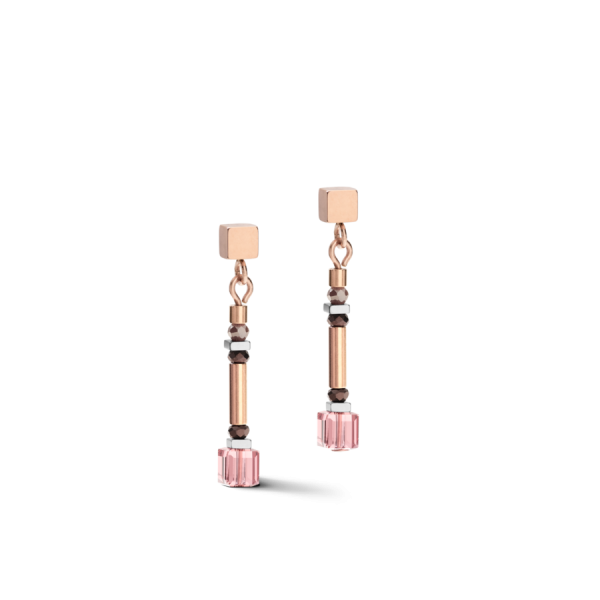 Coeur de Lion - Oorbellen GeoCube 5027211927 Roze-Lila