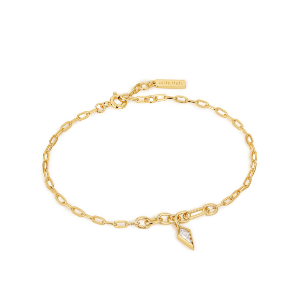 Ania Haie Sparkle Drop Pendant Chucky Chain armband B041-01G-W