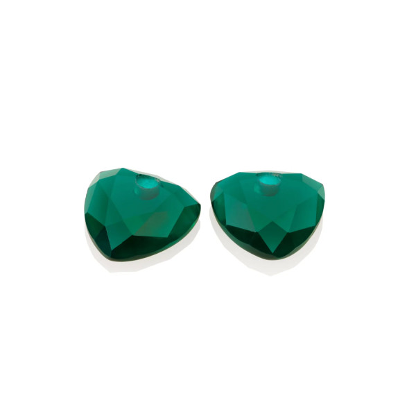 Sparkling Jewels Petrol Green Quartz Trillion Cut Oorbel EAGEM52-TRI