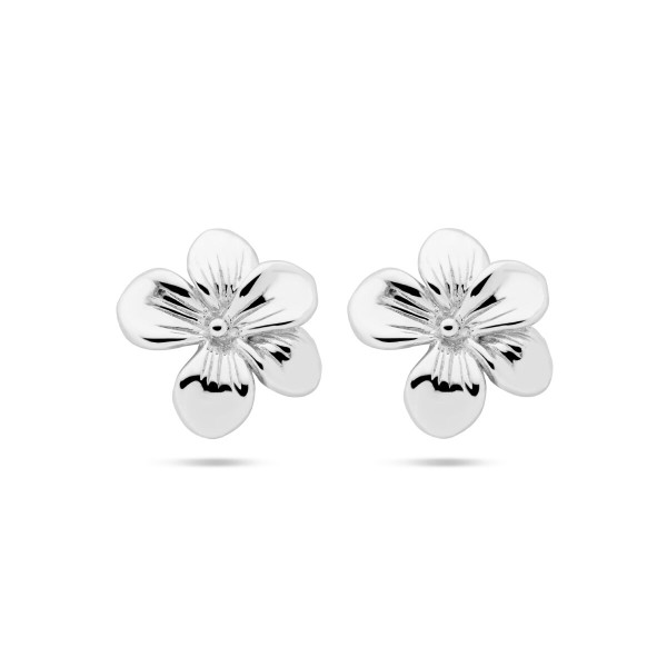 Zilveren Oorknoppen VIOOLTJES 9mm