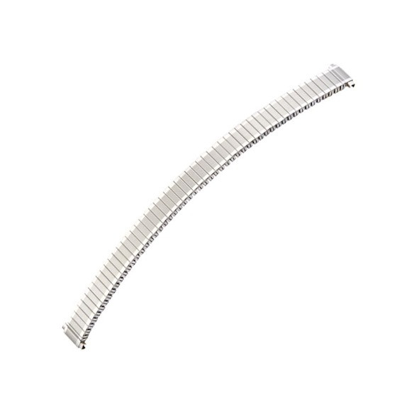 Horlogeband Staal Rekband 14mm breed - 14-16mm aanzet