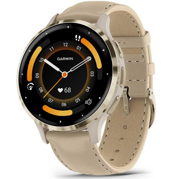 Garmin Venu 3S 41 mm met leren band 010-02785-55